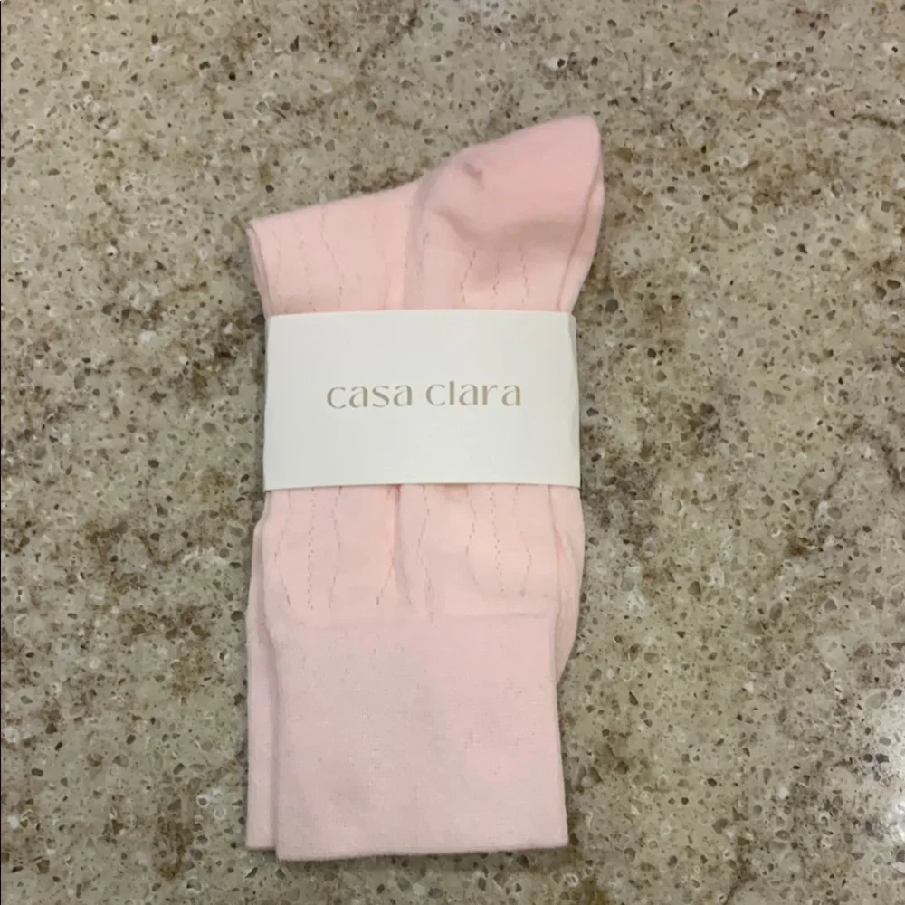 NWT casa clara Taylor Sock in Light Pink - One Size